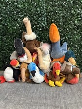 Vintage Retired Ty Beanie Babies Lot Of 11 Birds Scoop KuKU Jake Early Stretch