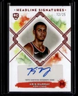 2023-24 Topps Motif #HS-KM Kris Murray Headline Signatures Cadmium Orange #/25