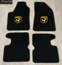 Autoteppich Fußmatten für Fiat Bravo MK2 Abarth sw gelb Nubuk Velours 2007-2014