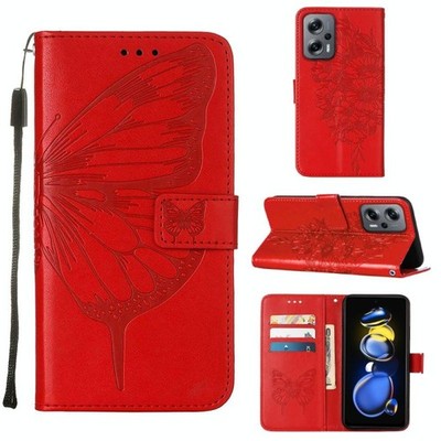 Balverfly Ledertasche Rot für Xiaomi Redmi Note 11T Pro Telefy