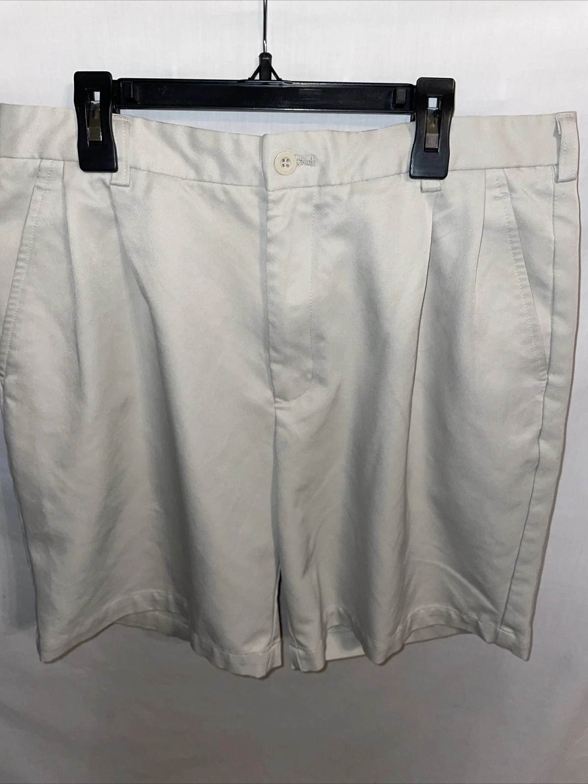 Slazenger Chino Shorts Mens Size 32 Khaki Golf Tennis Outdoors Fishing Inseam 9
