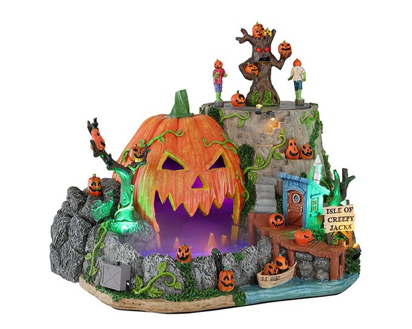 Lemax 14824 - Isle Of Creepy Jacks, With 4.5V Adaptor - Spookytown Halloween Neu-image