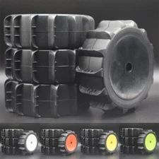 4pc 1/8 RC Off Road Paddles Tires Sand Snow Buggy tyres 120mm & Hex 17mm Wheels