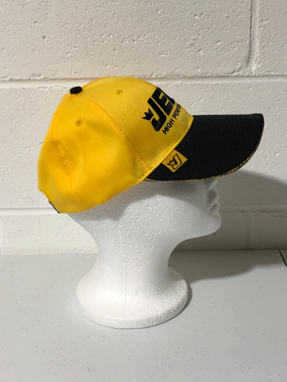 JEGS High Performance Cotton Cap Hat NHRA Drag Racing Embroidered Logo Yellow