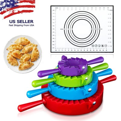 4X Dumpling Maker Kit, Mold Ravioli, Wonton Dough Press and Pasta Making Tools