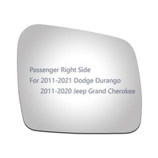 Mirror Glass Fits 2011-2020 Jeep Grand Cherokee Passenger Right Side RH+Adhesive
