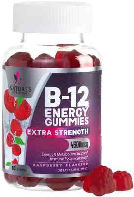 Vitamin B12 Gummies 4500mcg, High Absorption Vitamin B-12 Energy Gummy