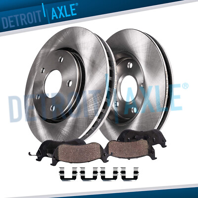 Front Disc Brake Rotors & Ceramic Brakes Pads Kit for 2010 2011 Kia Soul 2.0L