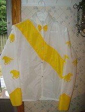 HORSE RACING JOCKEYSILKS THIS DESIGN-YOUR COLOR CHOICE NYLONorSATIN SURGED SEAMS