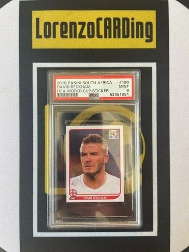 Panini 2010 World Cup South Africa David Beckham Sticker #190 PSA 9
