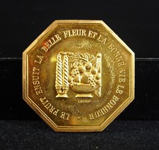 Medal Token Greeting New Year " the Fruit Ensuit Belle Flower And Good Life