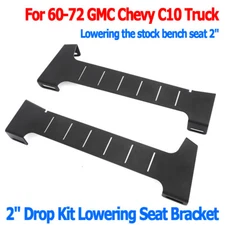 2Pcs Lowering Seat Bracket 2'' Drop Kit For GMC Chevrolet C10 Pickup 1960-1972