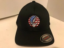 Grateful Dead Steal Your Face Patriotic Flexfit Ball Cap Black, Navy or Olive
