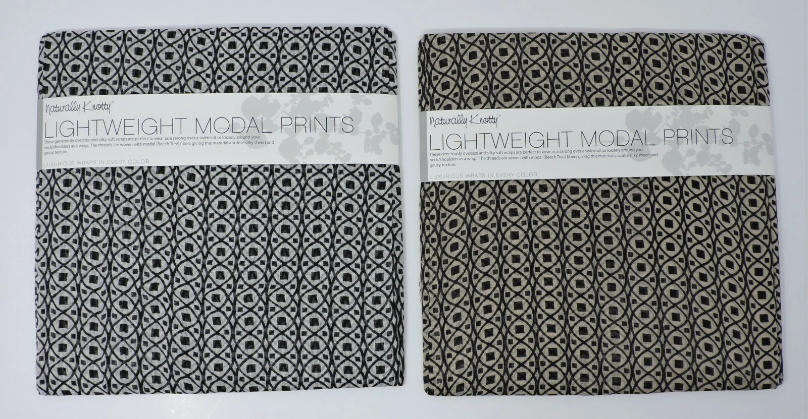 Naturally Knotty Lightweight Modal Geometric Print Wrap Scarf 43"W x 78"L $75