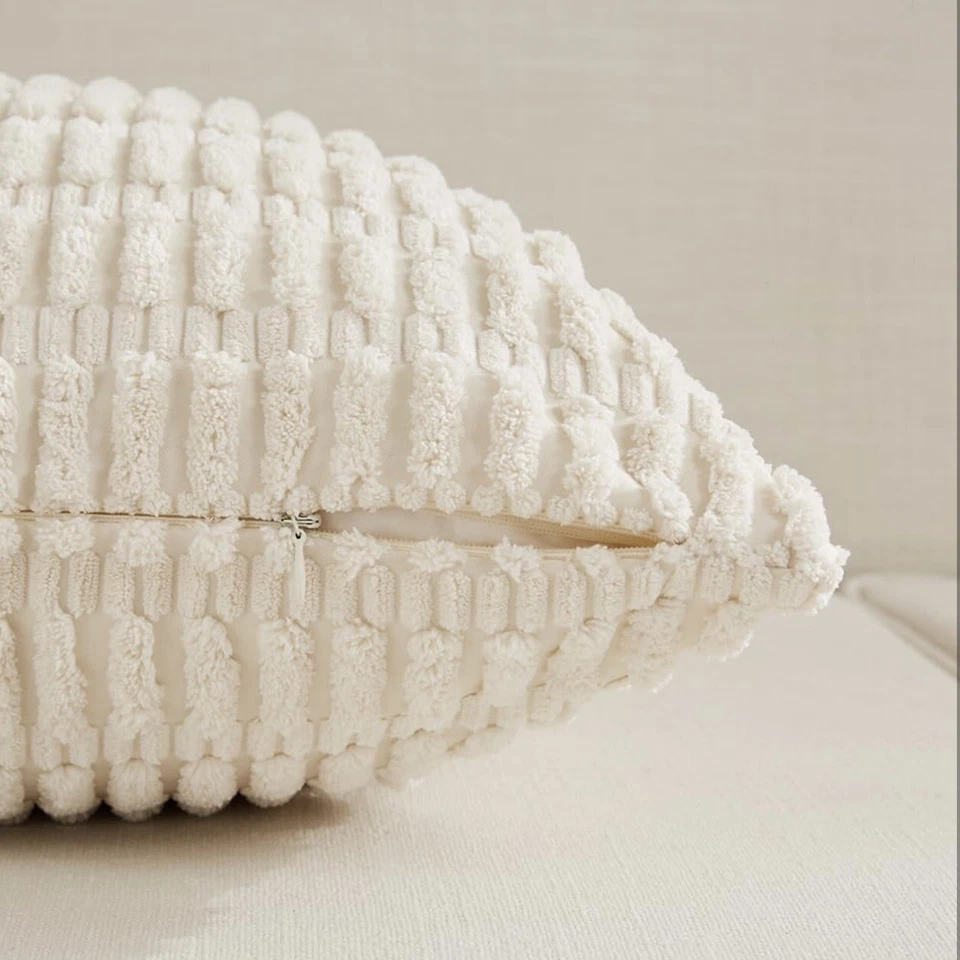 NEW West Elm (Set 4) Multicolor Velvet Corduroy Throw Pillow Cover Sham 18 x 18 - Image 4 of 4