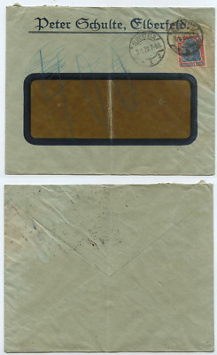 44340 - Mi.Nr. 152 - Sichtfensterumschlag Peter Schulte - Elberfeld 5.1.1922