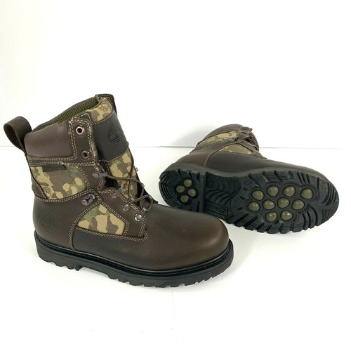 Stivali da caccia Timberland da uomo 8 pollici marroni in pelle 32096 impermeabili taglia 8,5 nuovi - Foto 4 di 12
