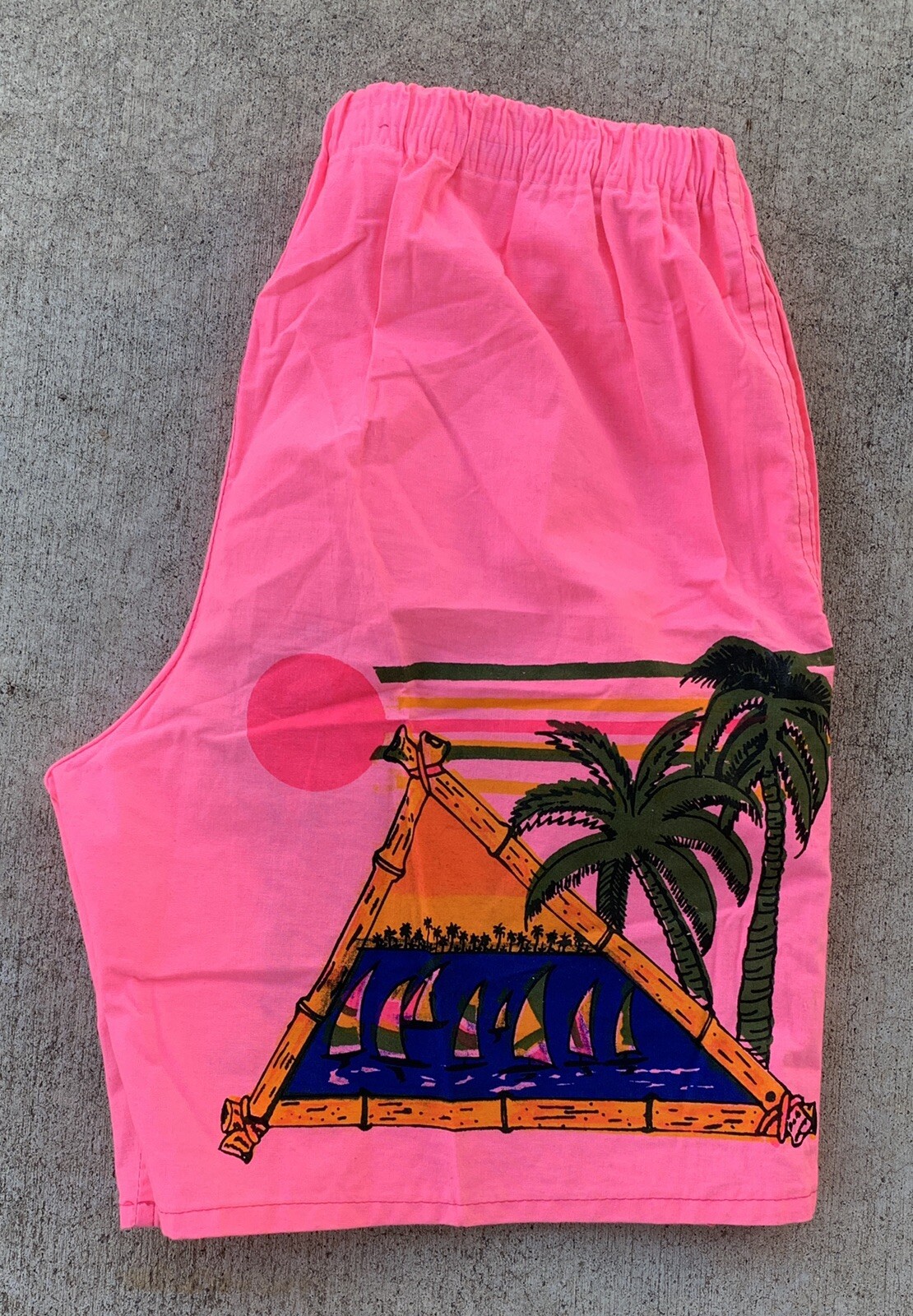 80s neon shorts