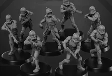 Star Wars Legion Phase 2 Clone Troopers Unit Expansion Proxy Models 3d Printed