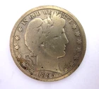 1895-S BARBER HALF DOLLAR 50C SAN FRANCISCO MINT RARE EARLY COLLECTOR CLEANED
