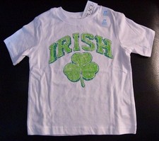 THE CHILDREN'S PLACE BOY GIRL IRISH SHAMROCK TEE T- SHIRT 4T 5T ST PATRICK'S DAY