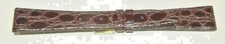 New BROWN Crocodile ACCUTRON Signed Tapered Strap w/Yel Buckle