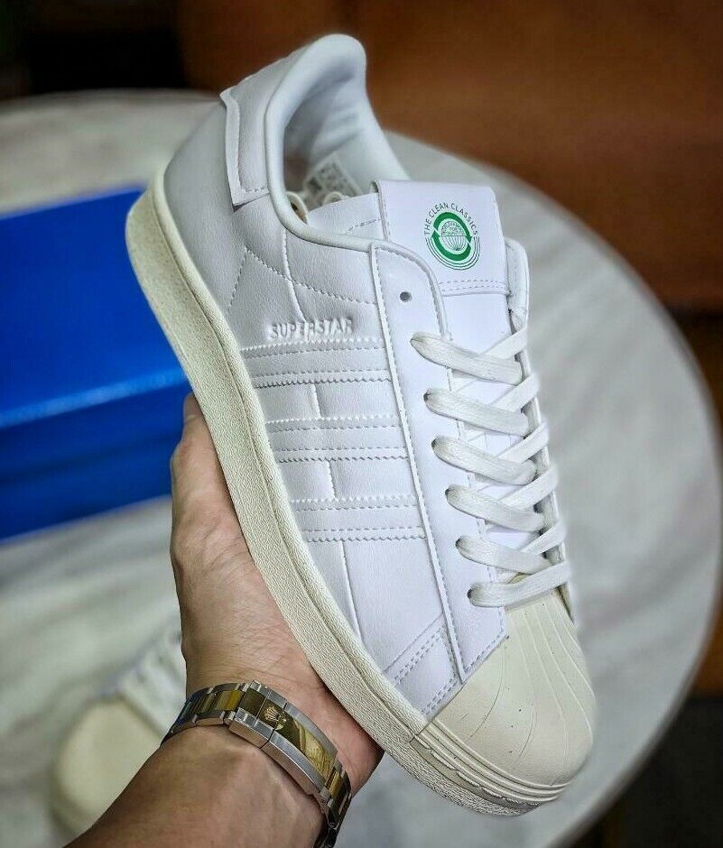 recibo Tentación Impresión ADIDAS SUPERSTAR VEGAN FW2292 MEN&#039;S CASUAL SNEAKERS CLASSIC SHOES WHITE /GREEN | eBay