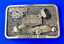 Indianapolis 500 - 25 Years At Indy Motor Speedway Since 1981 Vtg. Belt Buckle