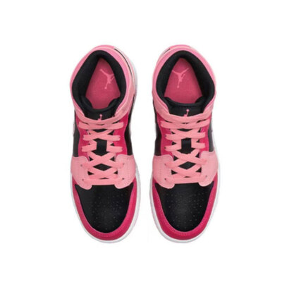 Nike Air Jordan 1 AJ1 Mid GS Pink Coral Chalk Pinksicle Nike Air Jordan 1 AJ1 Mid GS Pink Coral Chalk Pinksicle