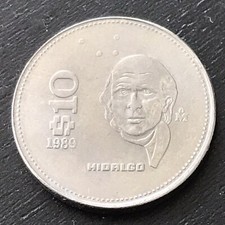 10 Pesos 1989 Mexiko 🇲🇽 Miguel Hidalgo y Costilla KM# 512 UNC