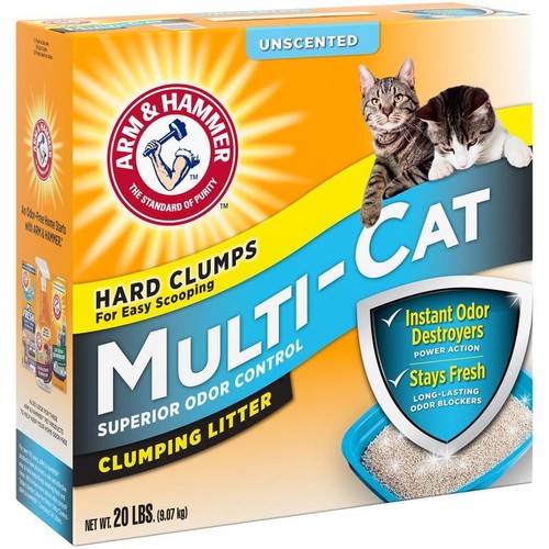 Basura aglutinante multi-gato sin perfume 20 lb control de olores sin polvo bajo seguimiento nueva - Imagen 3 de 7
