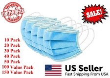 10/20/50 Face Mask Mouth Cover Surgical MEDICAL Dental Disposable 3-PLY Earloop