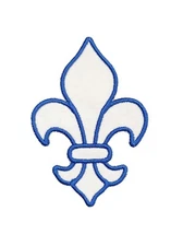 Fleur-de-lis Applique Embroidered Iron On Patch 2" x 3" Flowers Floral Lilly