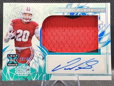 Isaac Guerendo /49 2024 Leaf Trinity Rookie RC Auto RPA Platinum 49ers Wisconsin
