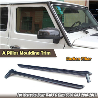 For Mercedes Benz G Class G500 G63 2011-2017 Carbon Fiber A Pillar Moulding Trim