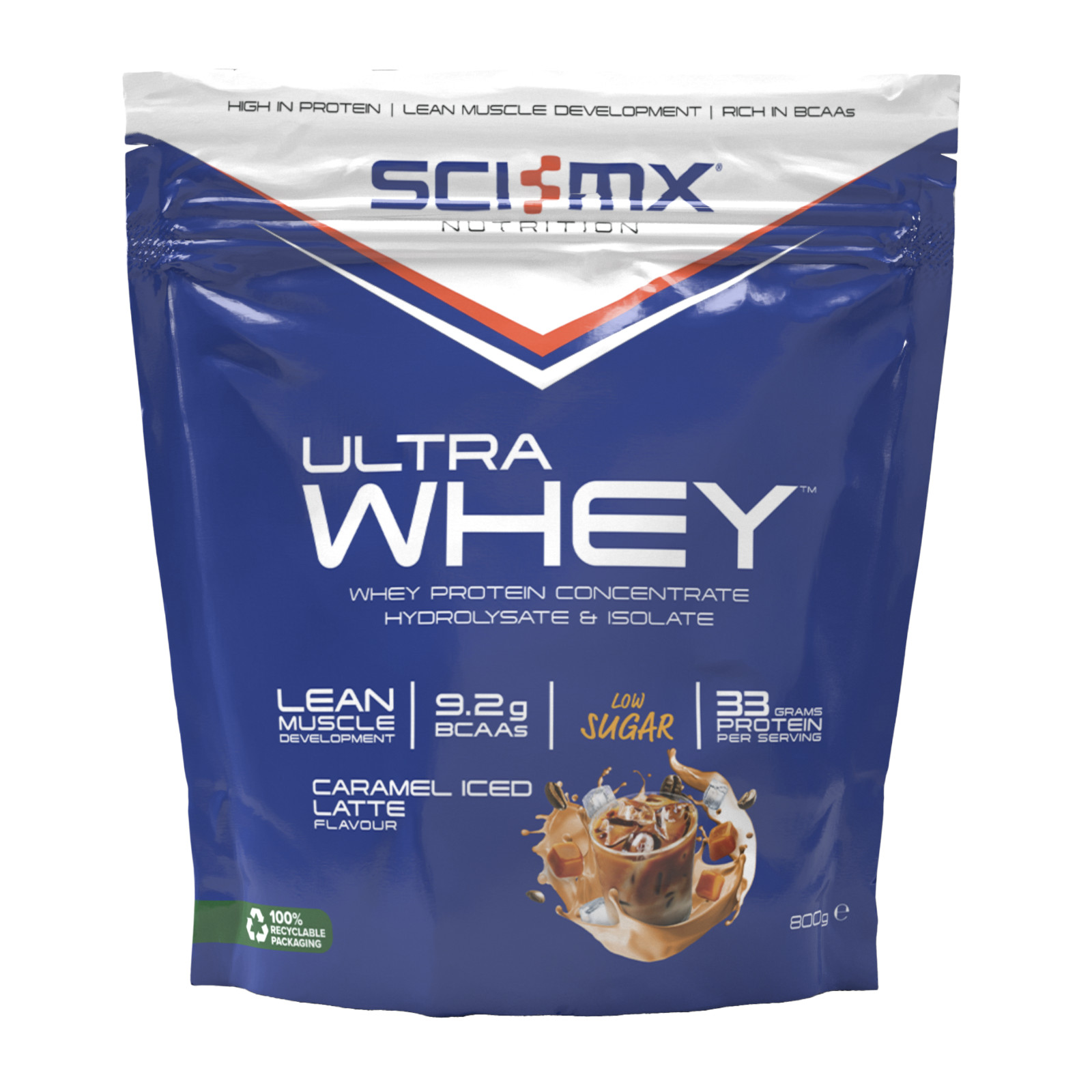 SCI MX Ultra Whey Protein Powder 800g Whey Isolate Protein Shake Caramel Latte