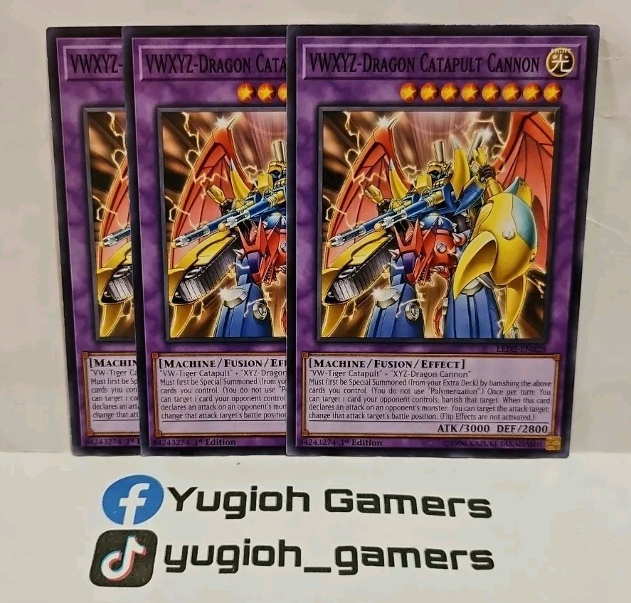 YUGIOH VWXYZ DRAGON CATAPULT CANNON X3 COMMON LIGHT PLAYED | eBay