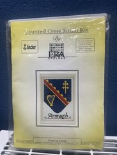 COUNTED CROSS STITCH KIT ERA DESIGNS 1997 ARMAGH IRISH COAT OF ARM ANCHOR 14 HPI