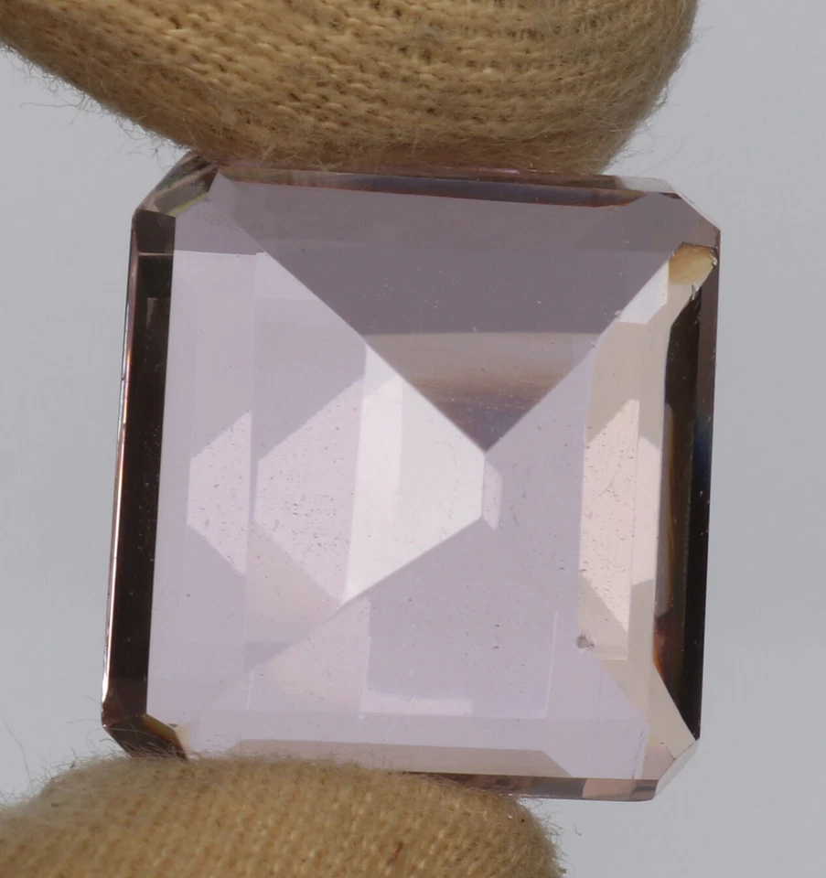AAA+ Large Pink Topaz 18.00 Ct. Square Cut Faceted Loose Gemstone Ring & Pendant - Image 2 of 4