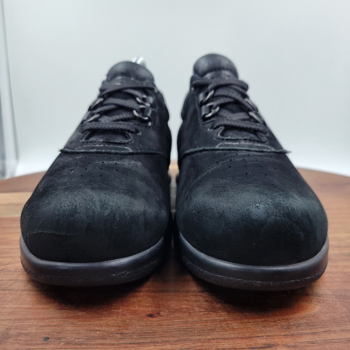 SAS FREETIME Shoe Women 7.5N Narrow Black Nubuck Leather Comfort