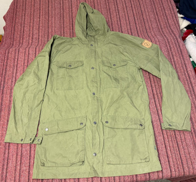 MENS VINTAGE FJALLRAVEN GREENLAND LITE G-1000 WAXED PARKA JACKET SIZE LARGE