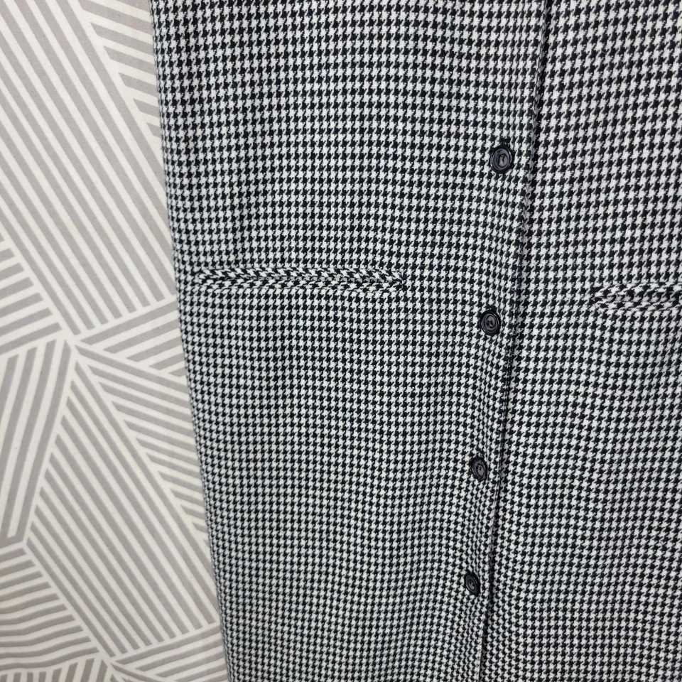 Vestido tipo jersey vintage 8 lana academia hasta la rodilla pata de gallo abotonada Foto 4 de 4