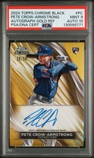 2024 Topps Chrome Black - Autographs Pete Crow-Armstrong Gold Refractor /50 RC