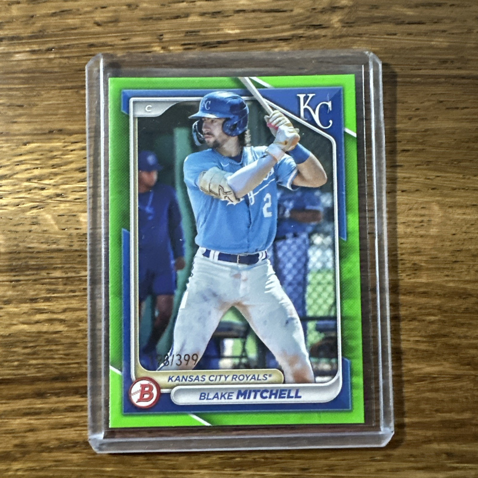 Blake Mitchell 2024 Bowman Lime Green Paper Card /399 #BP-117 Royals