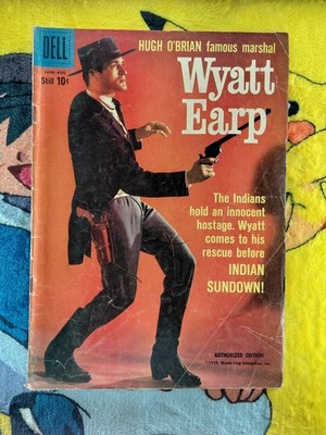 Wyatt Earp #7 (1959) Hugh O'Brian Photo Cover Russ Manning Art Dell Comics