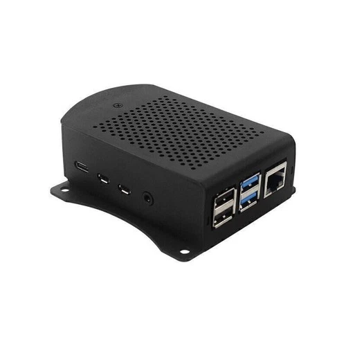 Aluminum Alloy Case Enclosure Housing W/ Cooling Fan For Raspberry Pi 4 Model B