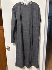 Free People FP BEACH Bicoastal Duster Cardigan in Heather Charcoal Size S