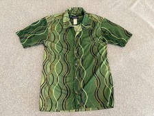 Vintage Patagonia Rhythm Green Short Sleeve Button Up Shirt Size Small