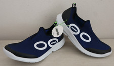 OOFOS 5085 Men's Sz 9.5D White/Navy Blue OOmg Sport Slip-On Walking Shoes 140