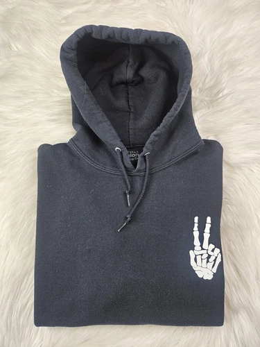 VETEMENTS Artist Union Abbigliamento Felpa con Cappuccio (M) Pullover Misto Cotone Nero ?